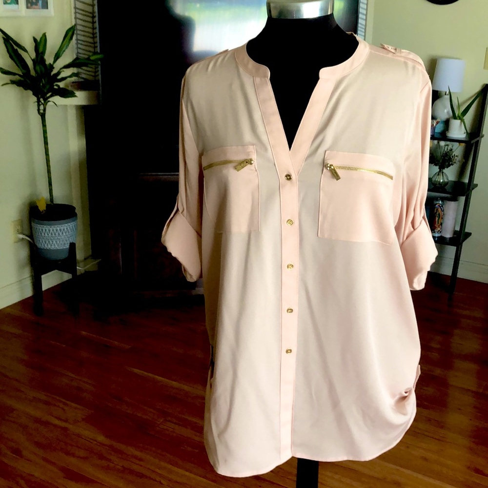 NWT Pretty in Pink Calvin Klein Blouse